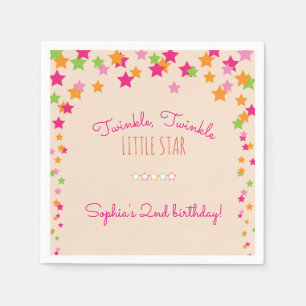Twinkle Twinkle Little Star Girl's Birthday Napkin