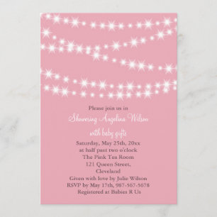 Twinkle Twinkle Little Star Invitation (pink)