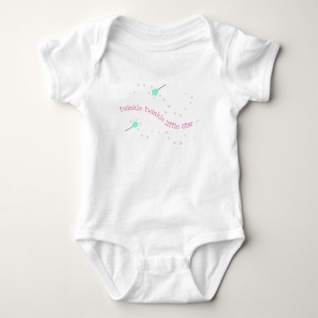Twinkle twinkle little star  Magic Wand Baby Girl Bodysuit (Front)