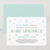 Twinkle Twinkle Little Star Mint Boy Baby Sprinkle
