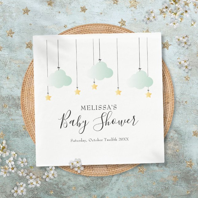 Twinkle Twinkle Little Star Neutral Baby Shower Napkin (Twinkle Twinkle Little Star Neutral Baby Shower Napkins)