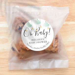 Twinkle twinkle little star Oh Baby baby shower Classic Round Sticker