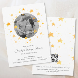 Twinkle Twinkle Little Star Photo Baby Shower Invitation