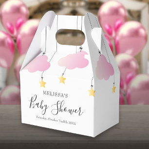 Twinkle Twinkle Little Star Pink Girl Baby Shower Favour Box