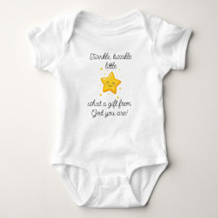 Twinkle Twinkle Little Star, Religious Baby Gift,  Baby Bodysuit