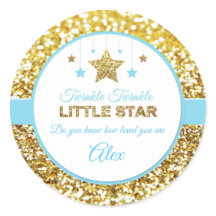 Twinkle twinkle little star stickers baby blue