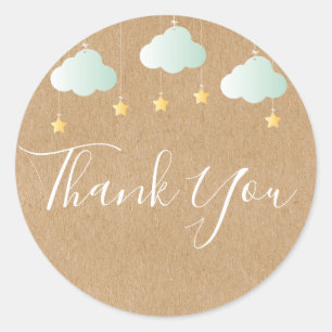 Twinkle Twinkle Little Star Thank You Baby Shower Classic Round Sticker
