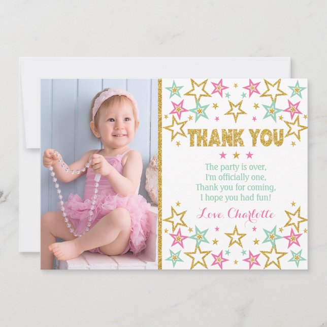 Twinkle Twinkle Little Star Thank You Card (Front)