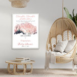 Twinkle Twinkle Little Star Unicorn Baby Shower Poster<br><div class="desc">Sweet pink,  dusky lavender and grey starry night unicorn girl "Twinkle,  Twinkle Little Star,  Do You Know How Loved You Are?" Baby Shower design.</div>