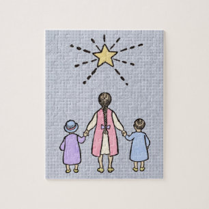 Twinkle Twinkle Little Star Vintage Nursery Rhyme Jigsaw Puzzle