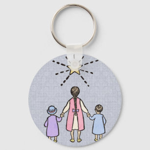 Twinkle Twinkle Little Star Vintage Nursery Rhyme Key Ring