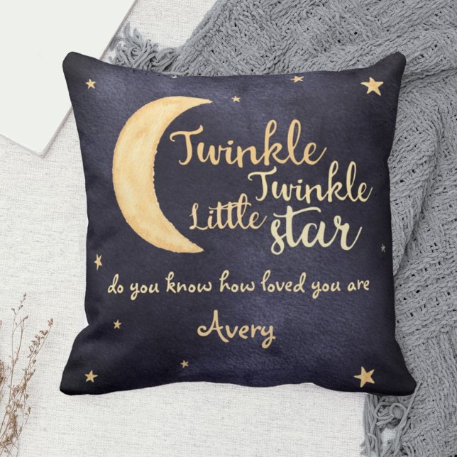 Twinkle Twinkle little star watercolor custom Cushion (Creator Uploaded)