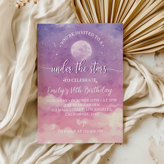 Twinkle Twinkle Little Stars Birthday Invitation (Creator Uploaded)