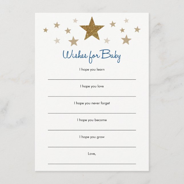 Twinkle Twinkle Little Wishes for Baby Cards (Front)