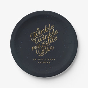 Twinkle twinkle my little star paper plate