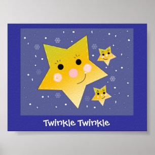 Twinkle Twinkle Smiling Stars Poster