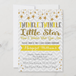 Twinkle Twinkle Star Baby Shower invitation