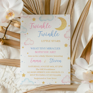 Twinkle Twinkle Stars Gender Reveal Invitation