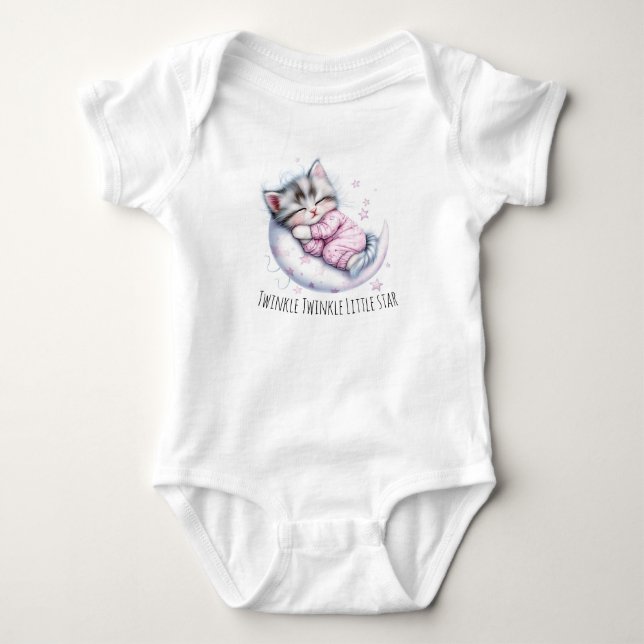 Twinkle Whiskers — Moonlit Baby Dreams Bodysuit (Front)