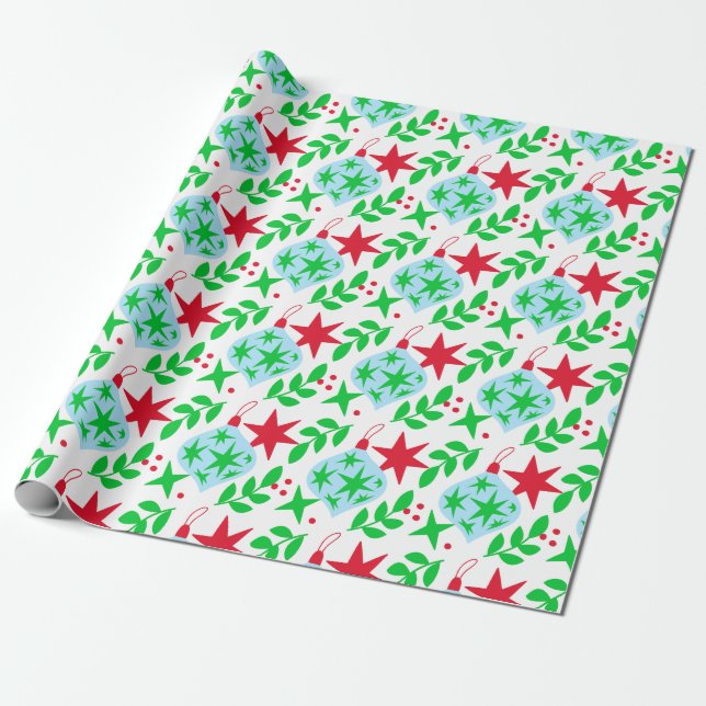 Twinkleberry Charm Wrapping Paper (Unrolled)