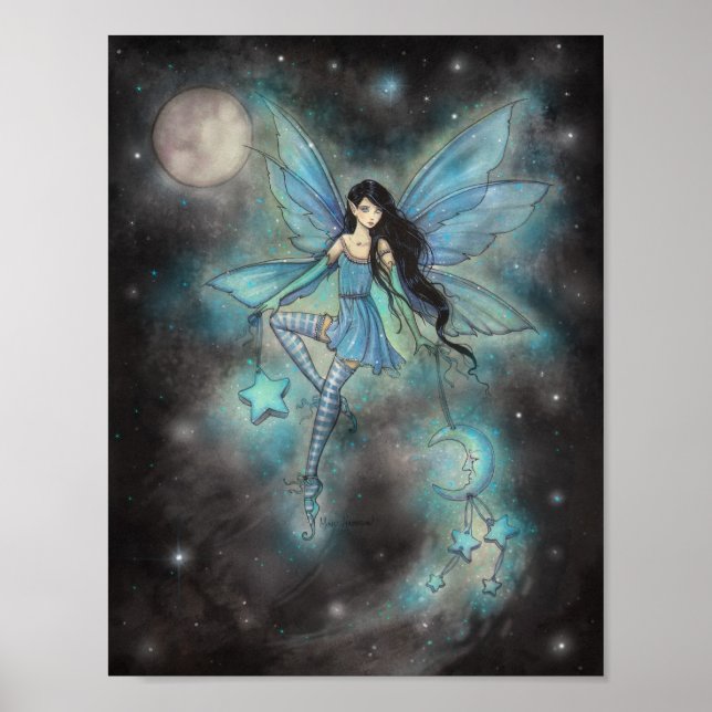 Twinkling December Fairy Fantasy Art Poster (Front)