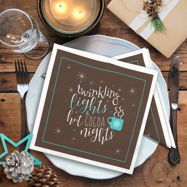 Twinkling Lights Hot Cocoa Nights ID593 Napkin (Creator Uploaded)