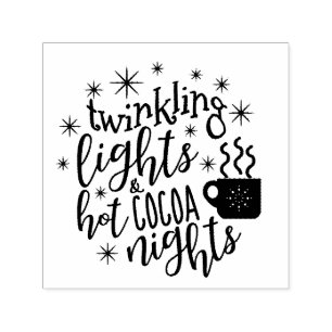 Twinkling Lights Hot Cocoa Nights ID593 Self-inking Stamp