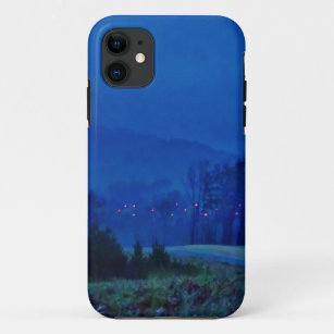 Twinkling Lights in a Blue Mountain Mist iPhone 11 Case