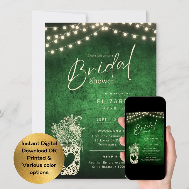 Twinkling Lights | Rustic Barn Woodland Wedding    Invitation (Creator Uploaded)