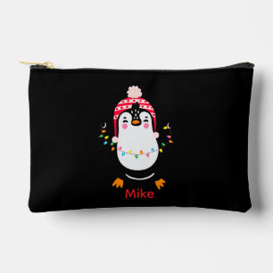 Twinkling Penguin with Christmas Lights Accessory Pouch