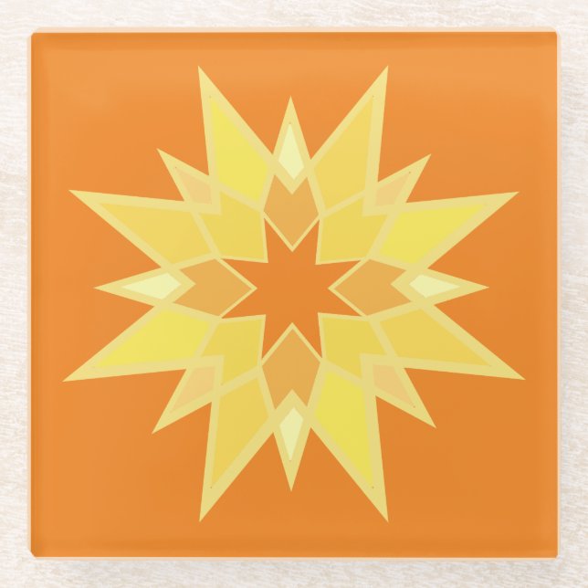 Twinkling Star Glass Coaster (Front)