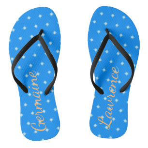Twinkling Stars on  Blue or your Colour Thongs