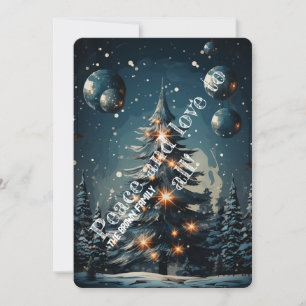 Twinkling Twilight Christmas Holiday Card