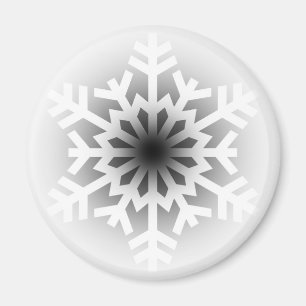 Twinkling White Snowflake Magnet