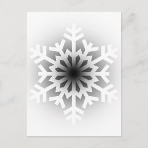 Twinkling White Snowflake Postcard