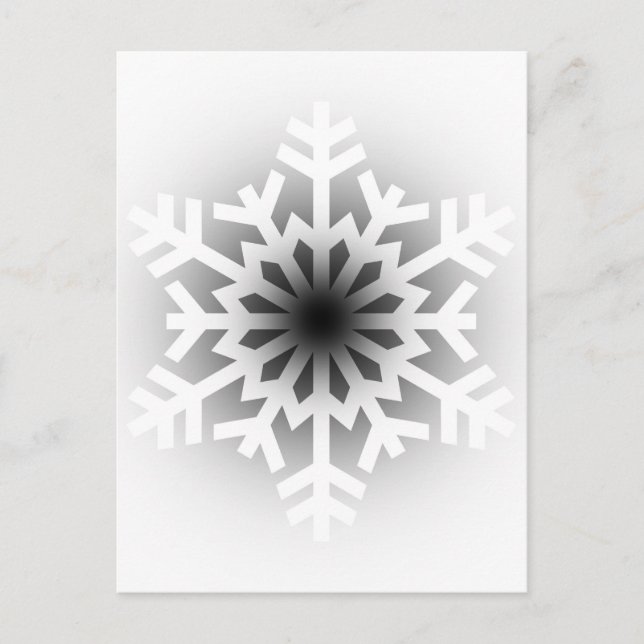 Twinkling White Snowflake Postcard (Front)