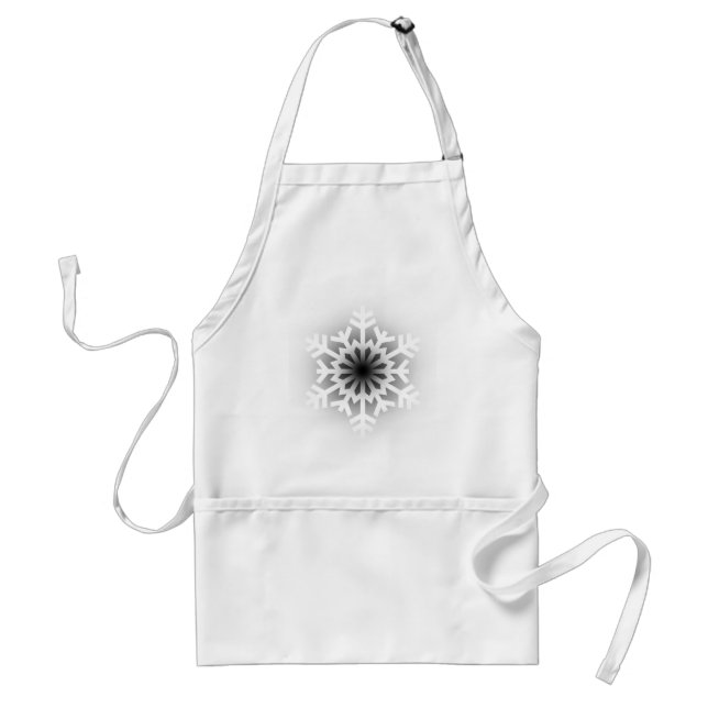 Twinkling White Snowflake Standard Apron (Front)