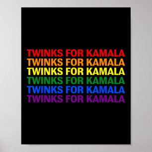 Twinks For Kamala Harris Lgbtq Pride Gay Lesbian R Poster