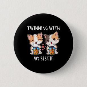 Twinning With My Bestie, Friends Spirit Week Girls 6 Cm Round Badge