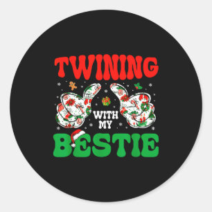 Twinning With My Ie Twins Friends Twin Boys Christ Classic Round Sticker