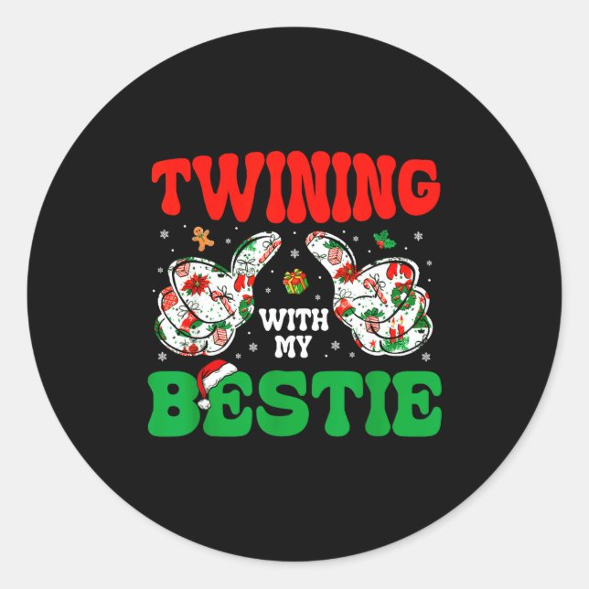 Twinning With My Ie Twins Friends Twin Boys Christ Classic Round Sticker (Front)