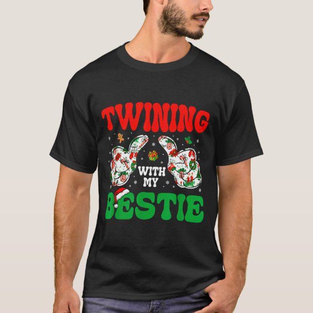 Twinning With My Ie Twins Friends Twin Boys Christ T-Shirt (Front)
