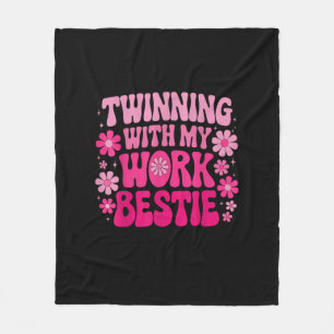 Twinning With My Work Bestie Friends Spirit Week D Fleece Blanket