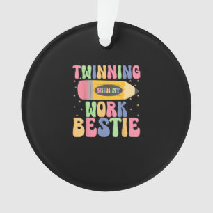 Twinning With My Work Bestie Spirit Week Best Frie Ornament
