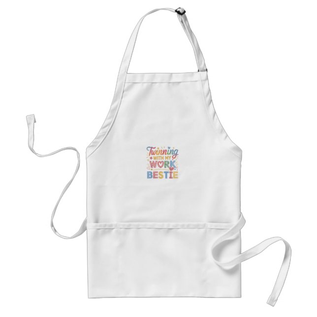Twinning With My Work Bestie Standard Apron (Front)