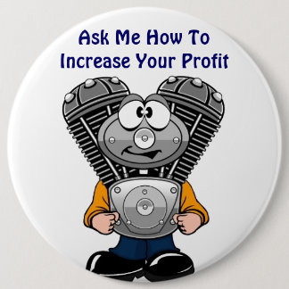 TWINNY Ask Me How To Increase Your Profit 6 Cm Round Badge