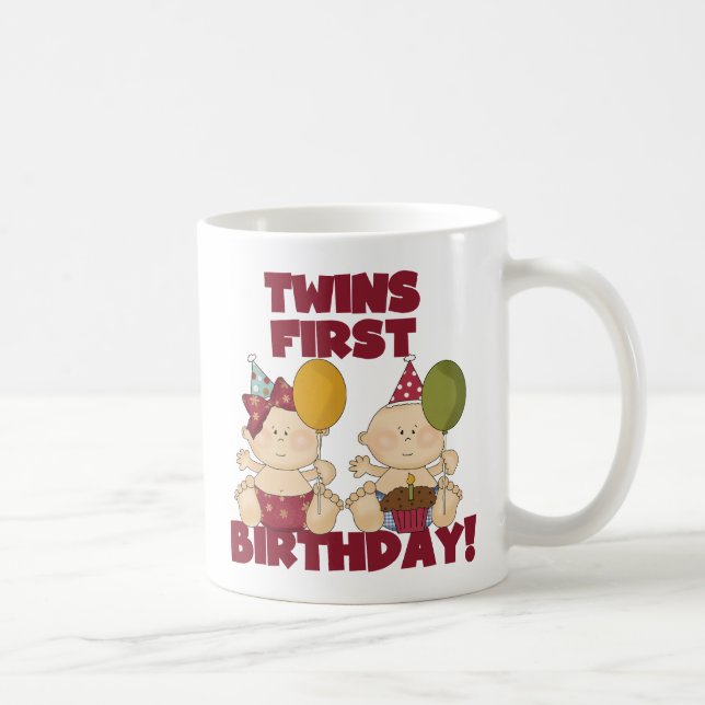 Twins 1st Birthday Boy/Girl T-shirts and Gifts Coffee Mug (Right)