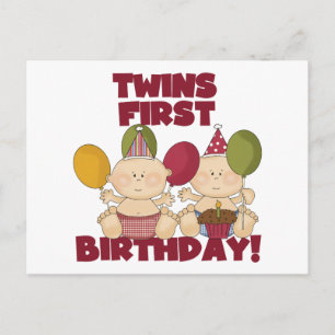 Twins 1st Birthday - Boys T-shirts and Gifts Postcard