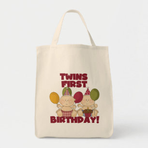 Twins 1st Birthday - Boys T-shirts and Gifts Tote Bag
