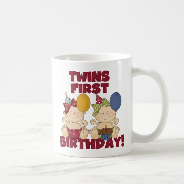 Twins 1st Birthday - Girls Tshirts and Gifts Coffee Mug (Right)